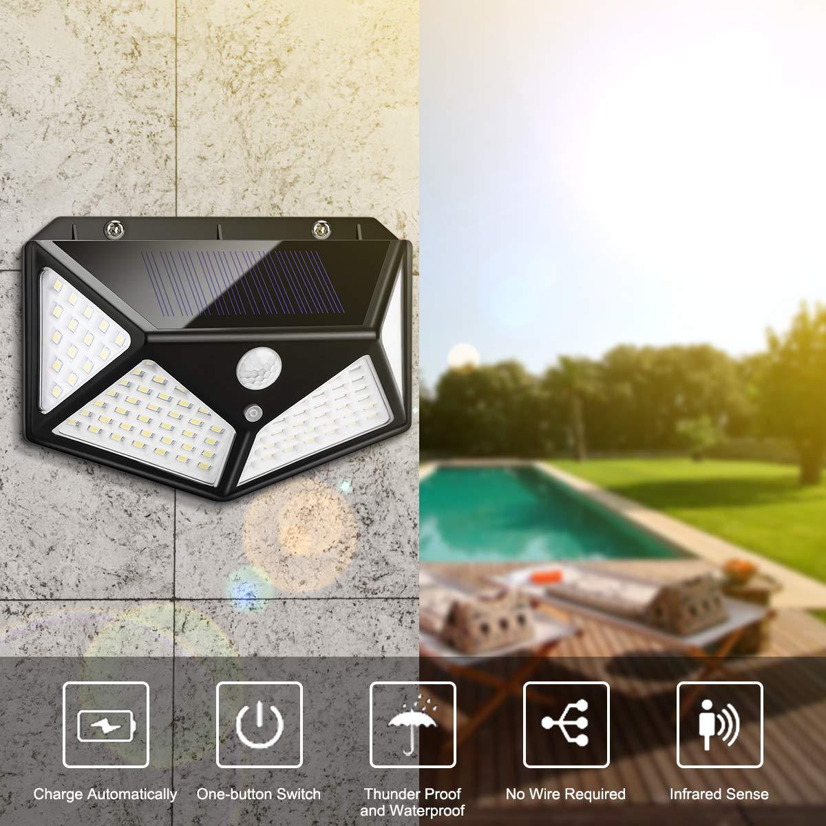 100LED solar wall light