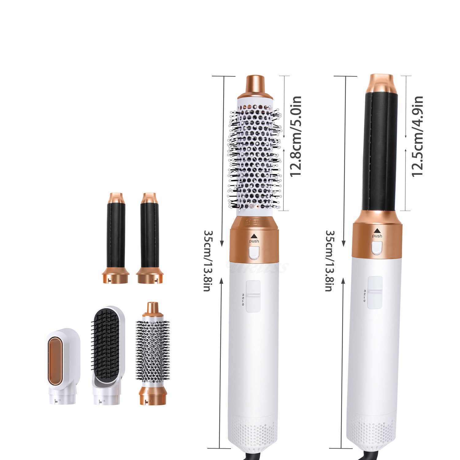 New five-in-one hot air comb