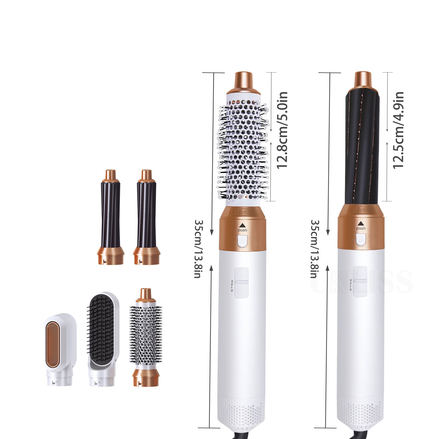 New five-in-one hot air comb