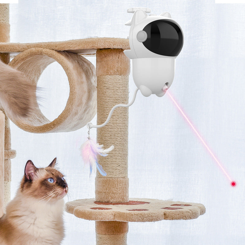 Multi-functional rechargeable bear laser cat teaser