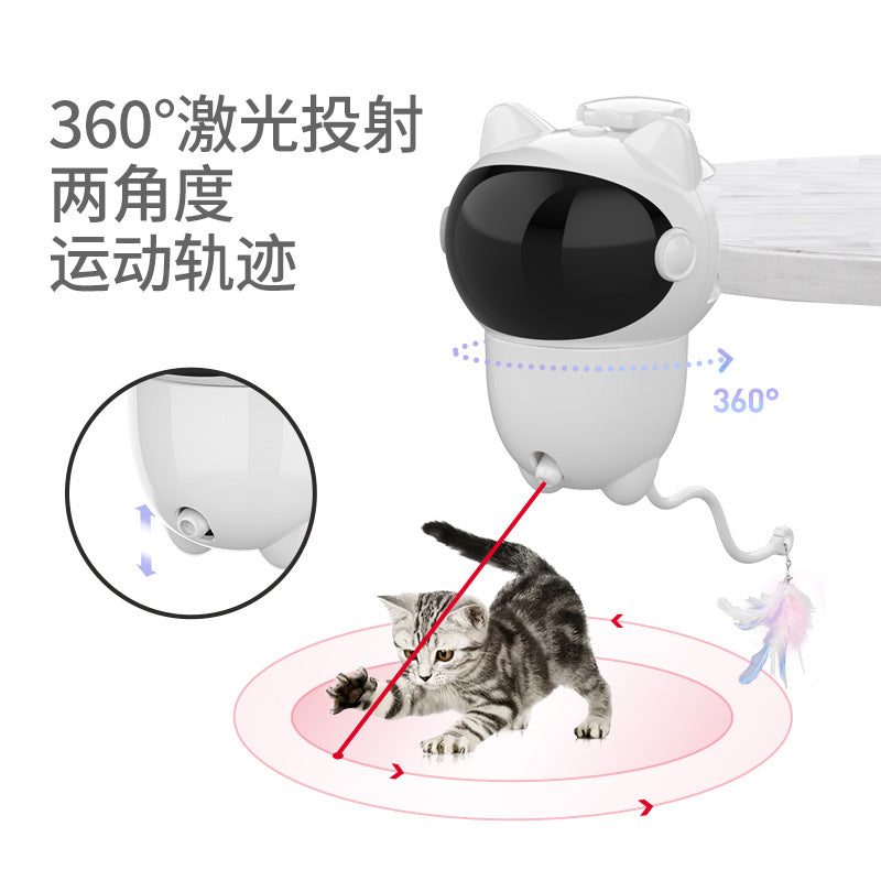 Multi-functional rechargeable bear laser cat teaser
