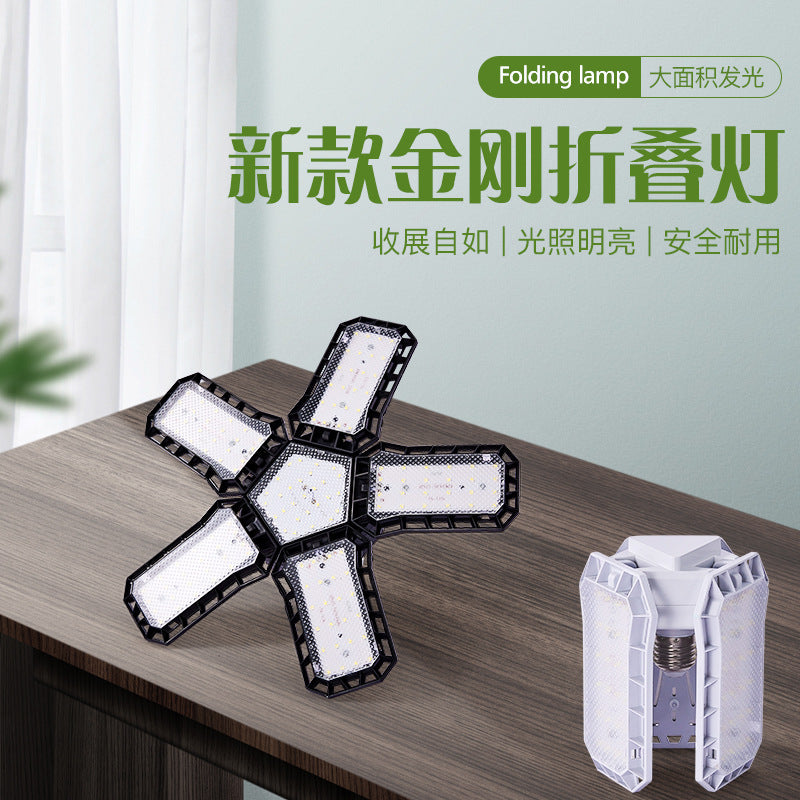 Led folding garage leaf light