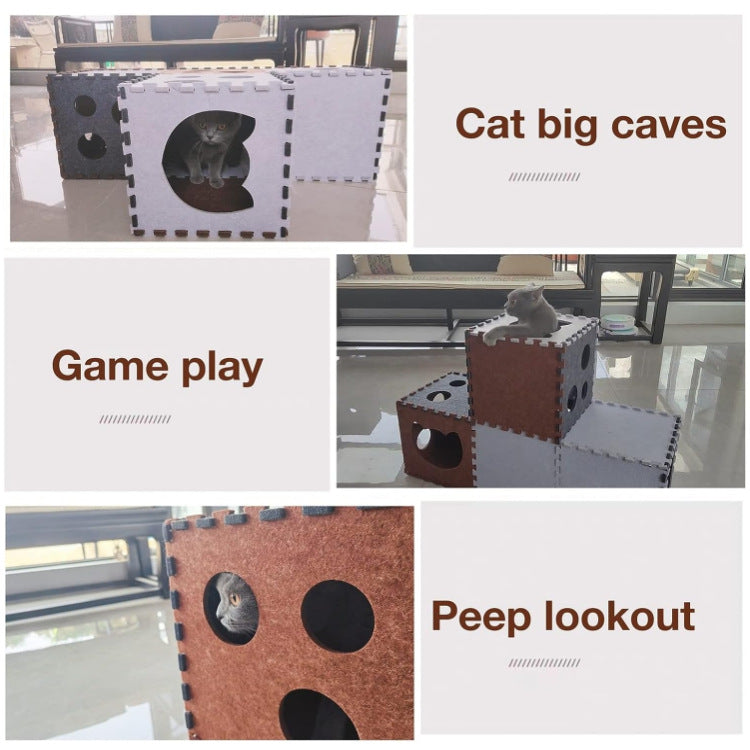 Felt cat tunnel diy assembled